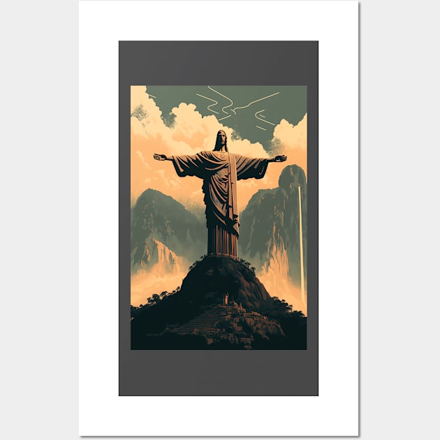 Christ the Redeemer: Stunning Vector Landscape Wall Art by Abili-Tees